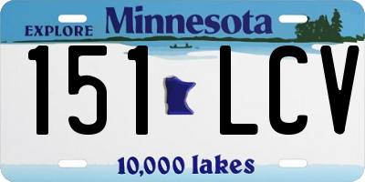 MN license plate 151LCV
