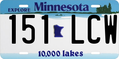 MN license plate 151LCW