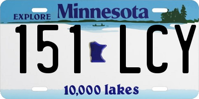 MN license plate 151LCY