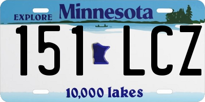 MN license plate 151LCZ