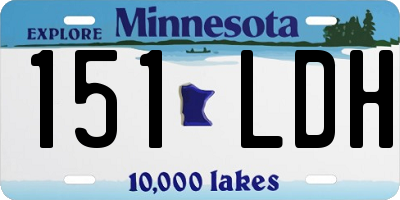 MN license plate 151LDH