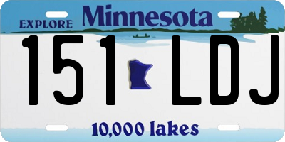 MN license plate 151LDJ