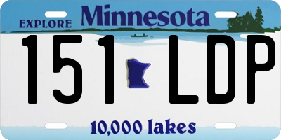 MN license plate 151LDP