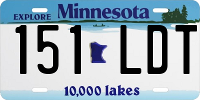 MN license plate 151LDT
