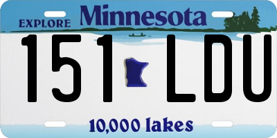 MN license plate 151LDU