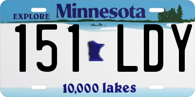 MN license plate 151LDY