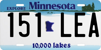 MN license plate 151LEA