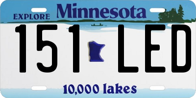 MN license plate 151LED