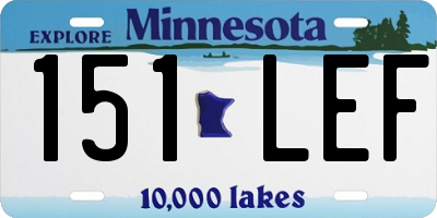 MN license plate 151LEF