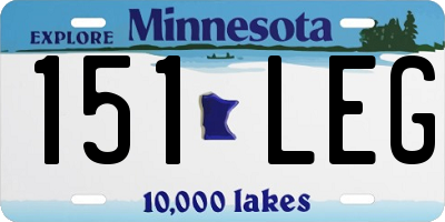 MN license plate 151LEG