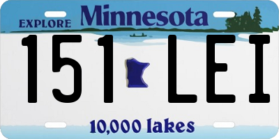 MN license plate 151LEI