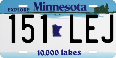 MN license plate 151LEJ