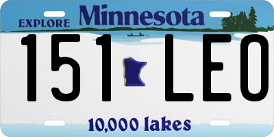 MN license plate 151LEO