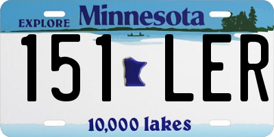 MN license plate 151LER