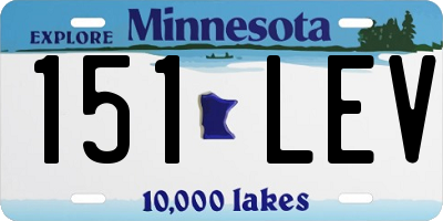 MN license plate 151LEV