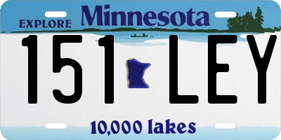MN license plate 151LEY