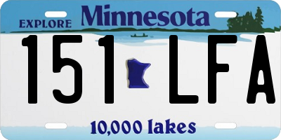 MN license plate 151LFA