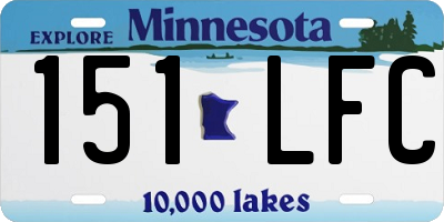 MN license plate 151LFC