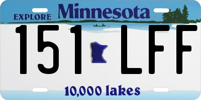 MN license plate 151LFF