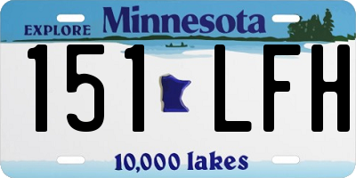 MN license plate 151LFH