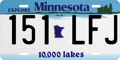 MN license plate 151LFJ