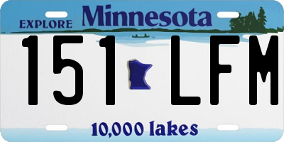 MN license plate 151LFM