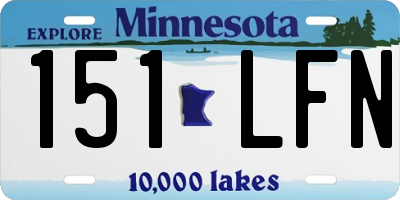 MN license plate 151LFN