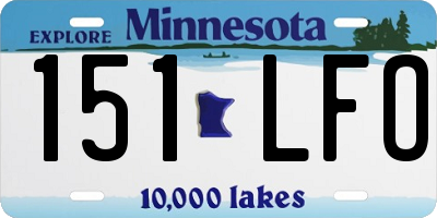 MN license plate 151LFO