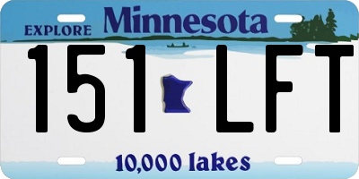 MN license plate 151LFT