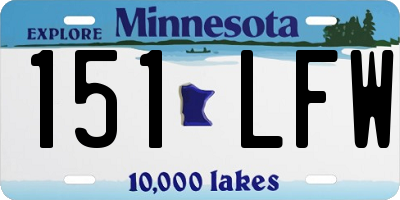 MN license plate 151LFW