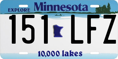 MN license plate 151LFZ