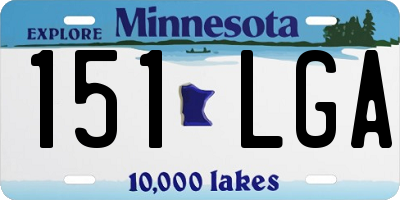 MN license plate 151LGA