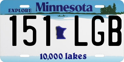 MN license plate 151LGB