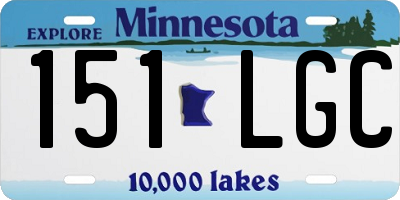 MN license plate 151LGC