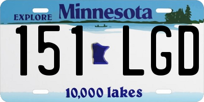 MN license plate 151LGD