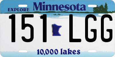MN license plate 151LGG