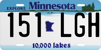 MN license plate 151LGH