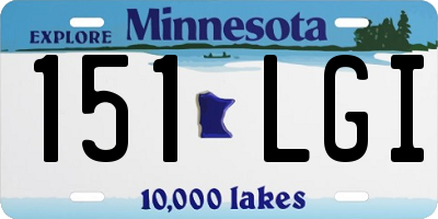 MN license plate 151LGI