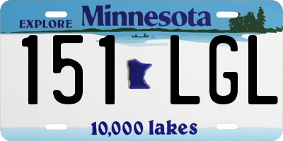 MN license plate 151LGL