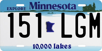 MN license plate 151LGM