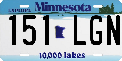 MN license plate 151LGN