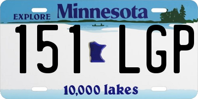 MN license plate 151LGP