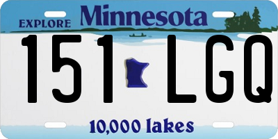 MN license plate 151LGQ