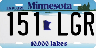 MN license plate 151LGR