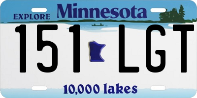 MN license plate 151LGT