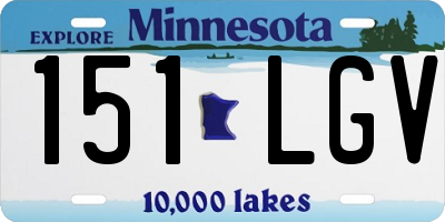 MN license plate 151LGV