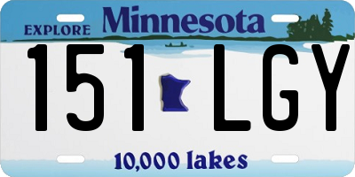 MN license plate 151LGY