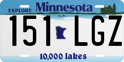 MN license plate 151LGZ