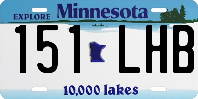MN license plate 151LHB