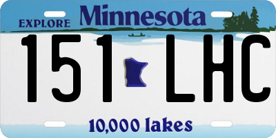MN license plate 151LHC